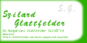 szilard glattfelder business card